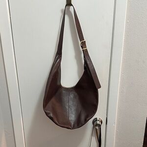 Madewell Dark Brown Leather Hobo Bag